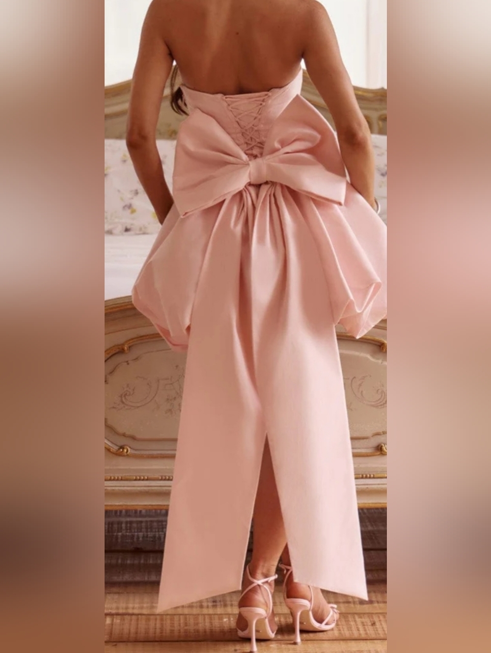 Baby Boo Mini Pink Dress Bow - Picture 2 of 2